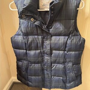 G.H.Bass &  company extra small tartan plaid down puffer vest‎